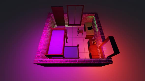 Isometric position of the bedroom