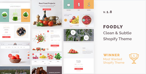 Foodly — Tema integral de Shopify para alimentos