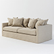 Vray Ready Modern Cream Fabric Sofa - 3DOcean Item for Sale