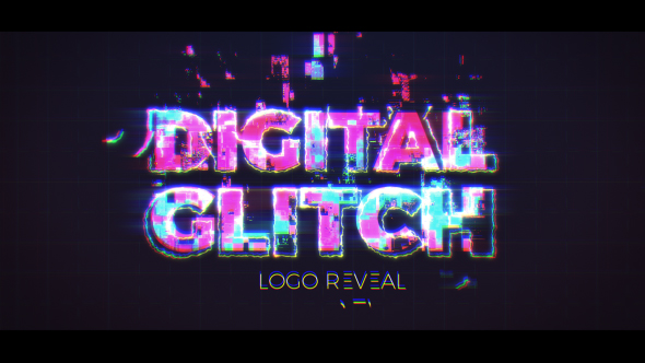 Digital Glitch Logo Reveal
