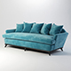 Vray Ready Modern Blue Fabric Sofa - 3DOcean Item for Sale