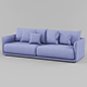 Vray Ready Luxury Blue Fabric Sofa - 3DOcean Item for Sale