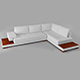Vray Ready Modern Wooden White Sofa - 3DOcean Item for Sale