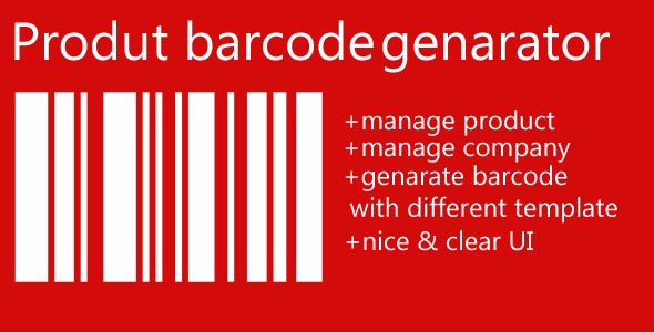 Product label/barcode generator