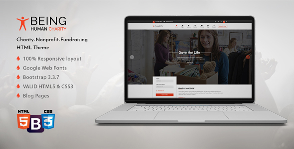 BeingHuman - Non Profit, NGO and Charity HTML Template