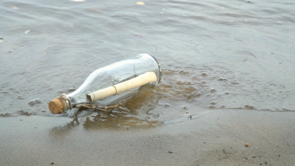 Message in a Bottle on the Seashore