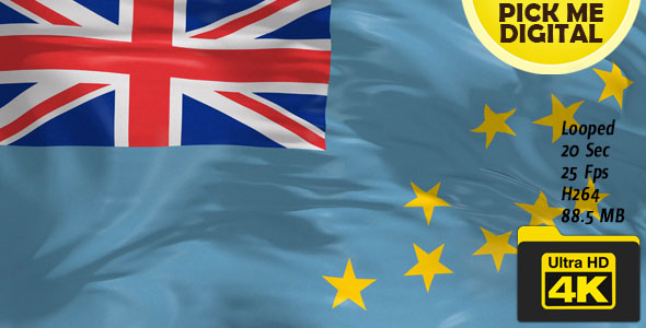 Tuvalu Flag 4K