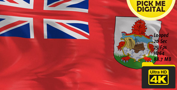 UK-Bermuda Flag 4K