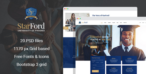 StarFord - University Educational Establishment PSD Template