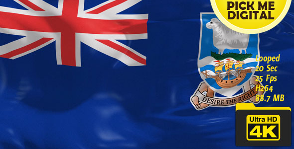 UK-Falkland Islands Flag 4K
