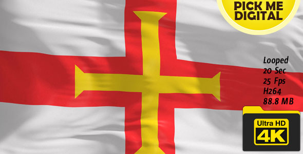 UK-Guernsey Flag 4K