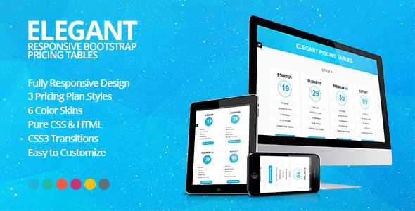 Elegant - Responsive Bootstrap Pricing Tables