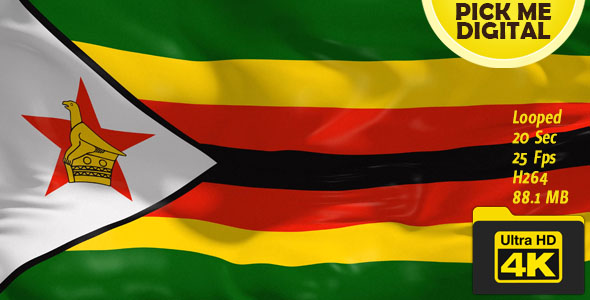 Zimbabwe Flag 4K