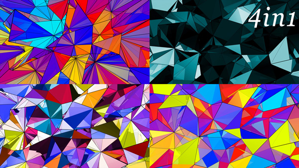 Color Poly Backgrounds (4in1)