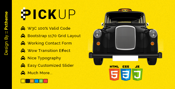 Pickup Cab PSD HTML Template