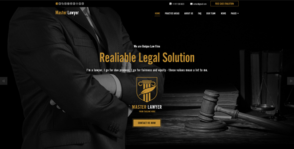 Master Lawyer HTML Bootstrap Template