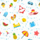 Summer Beach Sea Vacation Seamless Pattern - GraphicRiver Item for Sale