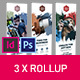 Rollup Stand Banner Display Brush 3x InDesign and Photoshop Template - GraphicRiver Item for Sale