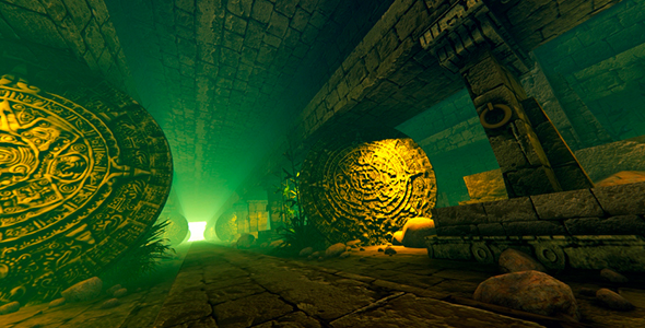 Narrow Corridor With Sculpture In Pyramid alt