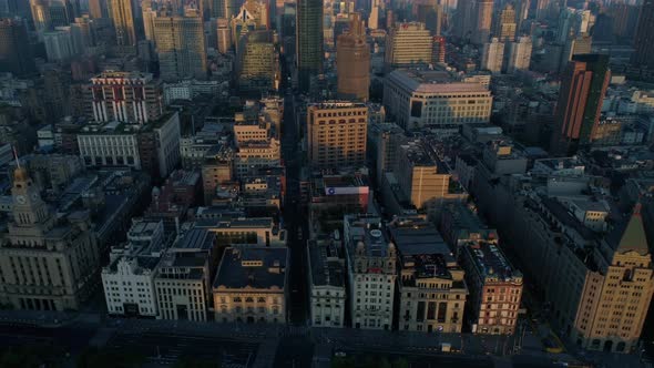 Aerial view of Shanghai coast, China.