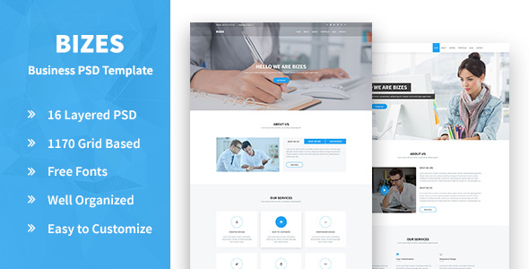 Bizes- Business & Agency PSD Template