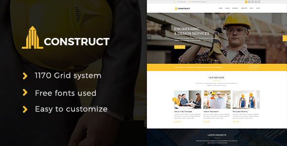 Construction - Construction Company PSD Template