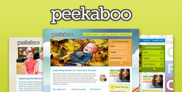 Peekaboo - szablon HTML motywu dla dzieci