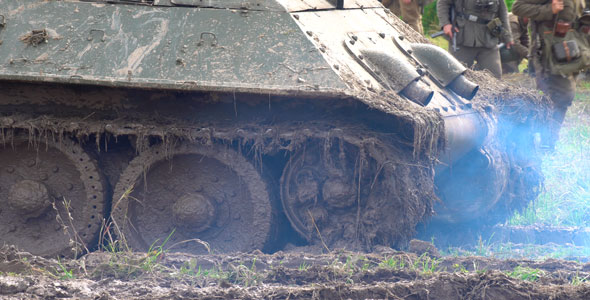 Tank In The Field. alt