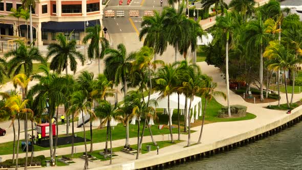 Aerial Video Waterfront Landing West Palm Beach Fl