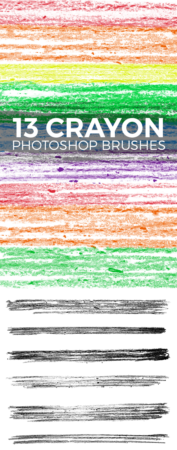 13 Wax Crayon Photoshop Brushes