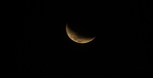 Waxing Crescent Moon II Full HD 