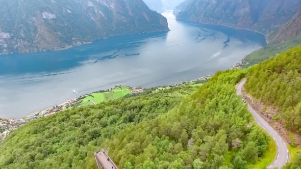 Stegastein Lookout Beautiful Nature Norway.