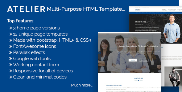 Atelier – Multipurpose HTML Template