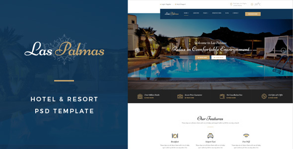 Las Palmas : Hotel & Resort PSD Template