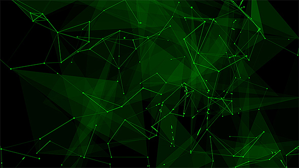 Plexus Network Lines Background Green