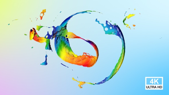 Twisted Multicolor Paints Splash V7 4K alt
