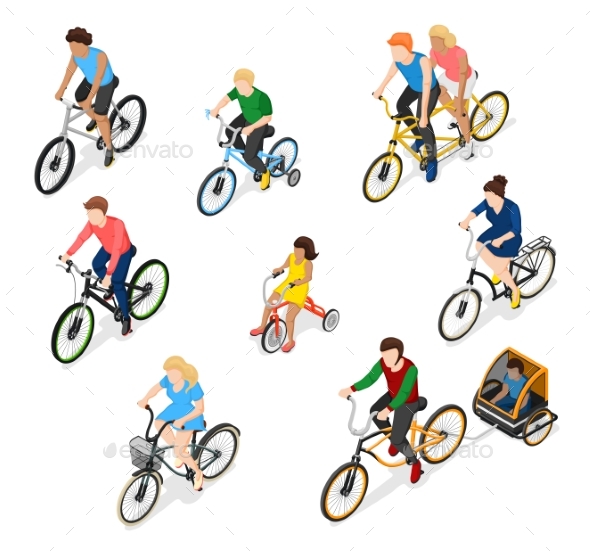 Bike Riders Character Set