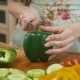 Cutting Green Bell Pepper - VideoHive Item for Sale
