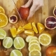 Cutting Blood Orange on a Wooden Table - VideoHive Item for Sale