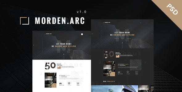 morden.arc - Architecture and Interior PSD Template