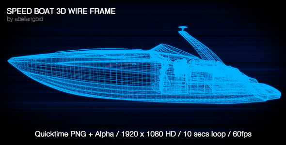Speedboat 3D Wireframe