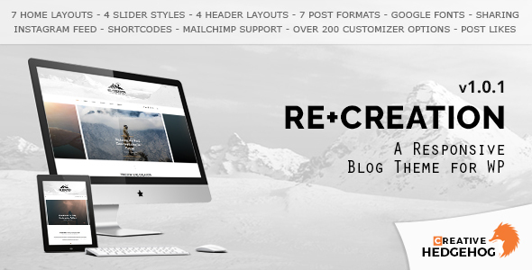 ReCreation - a Responsive Blog Theme for WordPress
