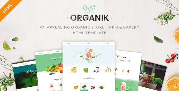 Organik - An Appealing Organic Store, Farm & Bakery HTML Template