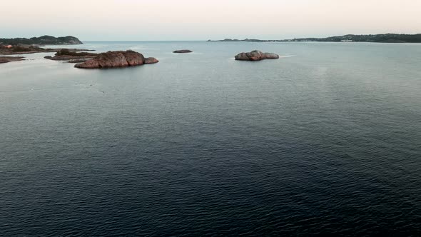 Coas of Larvik high up with small islands