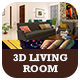 3D Living Room Interior - 3DOcean Item for Sale