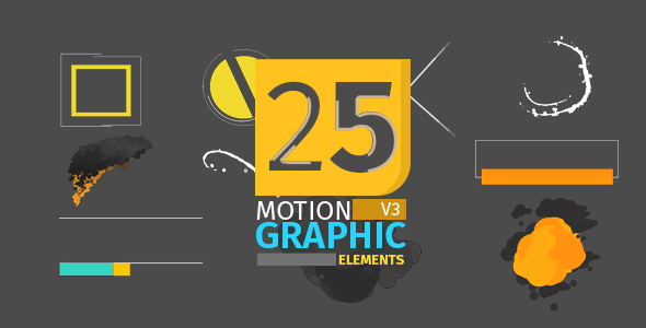 25 Motion Graphic Element Pack V3