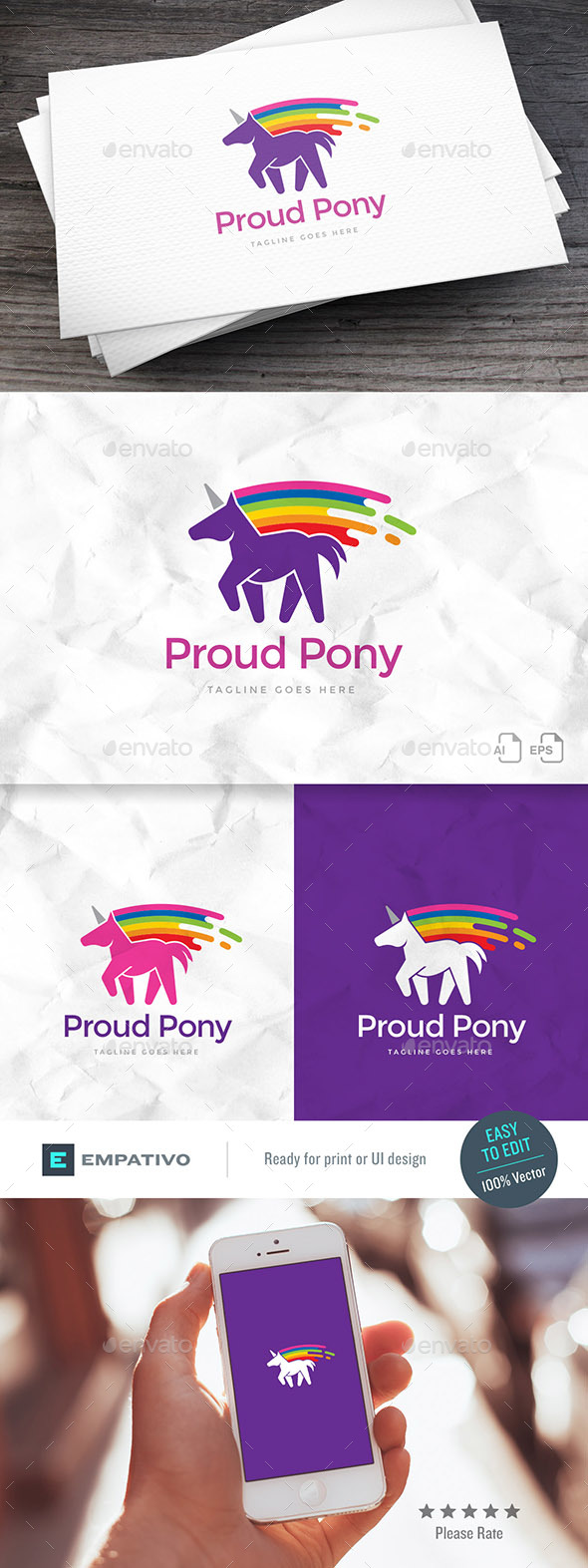 Proud Pony Logo Template
