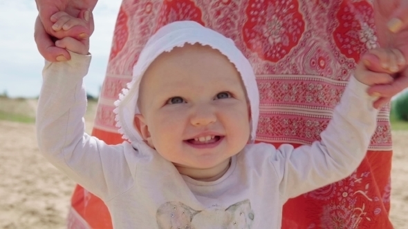 Baby Is Making the First Steps