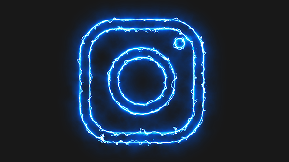 Blue Electric Instagram Icon