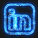 Blue Electric Linkedin Icon - VideoHive Item for Sale
